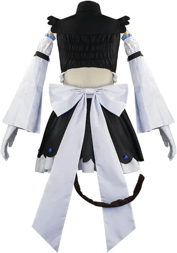 Vista 4 de Hieeimu NekoparA - Uniforme de sirvienta para cosplay, disfraz de vainilla de Chocola para fiesta de Halloween