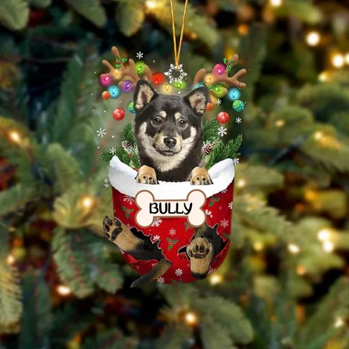 Vista 16 de IZI POD Affenpinscher Adorno de Navidad personalizado para perro, adorno de bolsillo de nieve para perro para árbol de Navidad, adorno acrílico