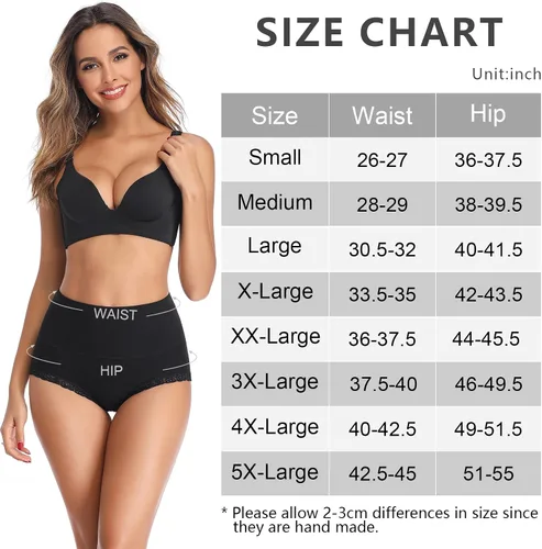 Vista 7 de ANNYISON Ropa interior para mujer, cintura alta, cobertura completa, calzones coloridos de algodón para mujer