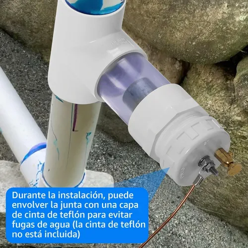 Vista 4 de briidea Nuevo Instale 2 '' ánodos de zinc en línea para piscinas de agua salada blanco