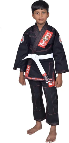Vista 3 de Twister Kids Jiu Jitsu Gi Ultra Light Fabric Youth BJJ Gi with free White Belt Included