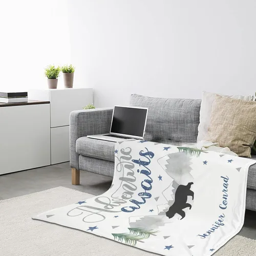 Vista 5 de Manta de bebé personalizada con nombre, manta de bebé personalizada para niños y niñas, manta personalizada de regalo para bebé niño recién nacido