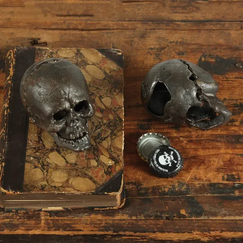 Vista 5 de HomArt Abrebotellas de calavera de hierro fundido estilo vintage