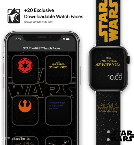 Vista 6 de Correa de reloj inteligente con licencia oficial de Star Wars (reloj no incluido)
