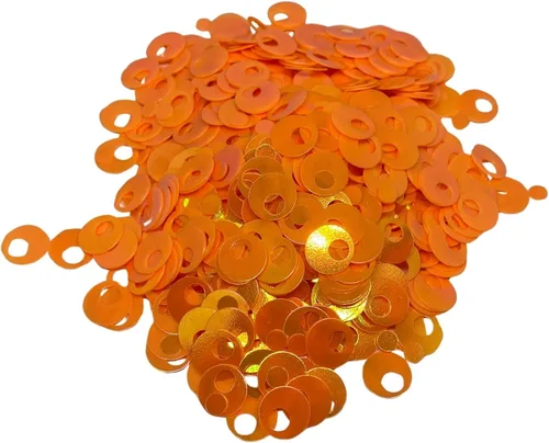 Vista 42 de Paillettes de lentejuelas redondas planas de 10/20/1.181 in, agujero de 0.157 in, mezcla de colores, lentejuelas acrílicas, 1,76 onzas (1.76 oz)