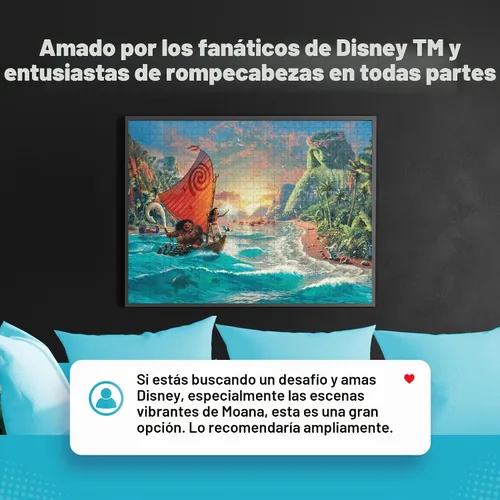 Vista 6 de Ceaco - Thomas Kinkade Disney - Moana - Rompecabezas de 1000 piezas para Moana - 1000