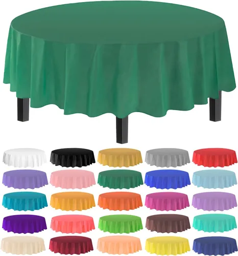 Vista 6 de allgala Juego de 12 manteles de plástico premium para mesa, desechables - 54 x 108 pulgadas - Impermeable, resistente a manchas, fácil de limpiar