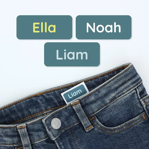 Vista 15 de TeddyLabels - Etiquetas para ropa para hogar de ancianos (60) – Etiquetas adhesivas con nombre para ropa y artículos personales. Etiquetas