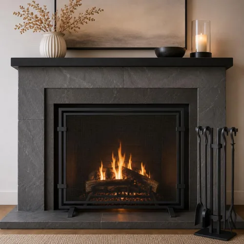 Vista 3 de Pilgrim Home and Hearth 18088MBK - Juego de herramientas para chimenea Sinclair, color negro