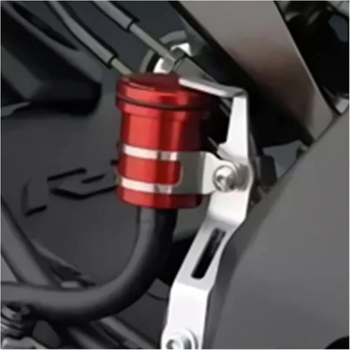 Vista 2 de Tapa protectora universal billet freno trasero tanque de embrague delantero depósito de líquido de motocicleta taza de aceite para Kawasaki Z1000