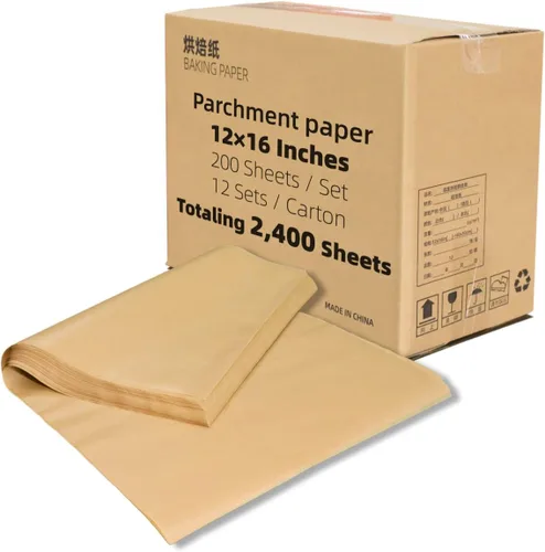 Vista 31 de Cuadrados de papel pergamino pequeños comerciales de 4 x 4 pulgadas (43,200 hojas), sin blanquear, antiadherentes, precortados, para envoltorios