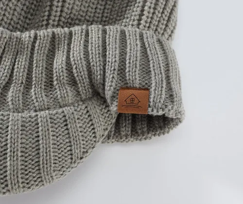 Vista 6 de Home Prefer - Gorro de punto grueso de invierno con visera para hombre
