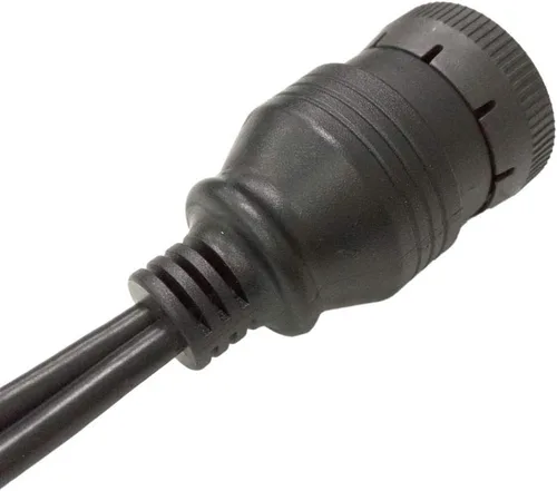 Vista 3 de Ocstar J1939 a OBD2 Cable adaptador de 9 pines Y Cable negro SAE J1939 tipo 1 Cable de extensión macho a hembra a 16 pines OBD2 Cable de diagnóstico