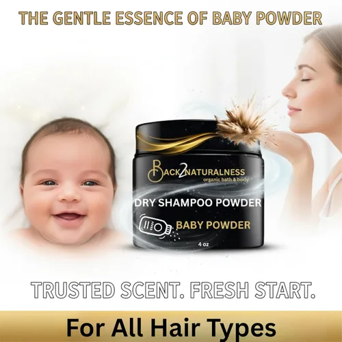 Vista 9 de Champú seco en polvo, champú en polvo seco totalmente natural para mujeres, aroma voluminizador de polvo de bebé sin aerosol, polvo orgánico