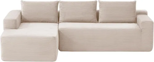 Vista 7 de Cloud Sectional Couch, 97 Inch Modern Modular Sectional Sofa with Deep Seat, Corduroy Boneless Couches with L-Shape Left Chaise for Living Room