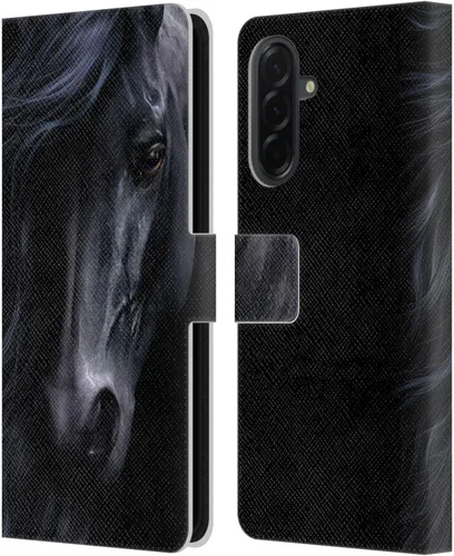 Vista 216 de Head Case Designs Officially Licensed Laurie Prindle A Morgan Christmas Western Stallion Leather Wallet Case Compatible with Samsung Galaxy A07 4G