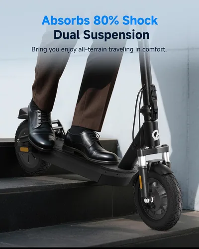 Vista 8 de ECOROAD Scooter eléctrico para adultos, motor de 750 W y 25 MPH y 30-35 millas de largo alcance, neumáticos de 8.5 y 10 pulgadas con doble