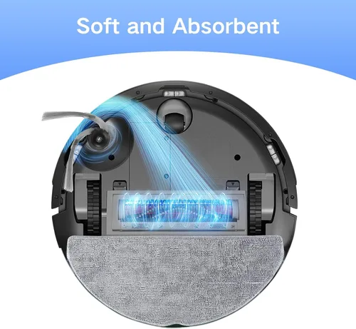 Vista 6 de Paquete de 6 almohadillas para trapeador roborock Q7 M5/M5+, Q7 L5/L5+ robot aspirador Not for Q7, Q7 MAX, Reusable Mop Cloths & Ultra Absorbent