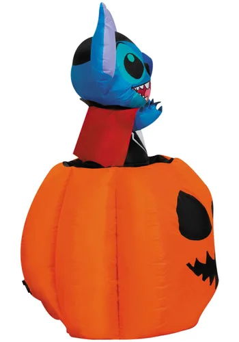 Vista 3 de Inflable Vampiro Stitch de 5 Pies en Calabaza para Decoración Multicolor
