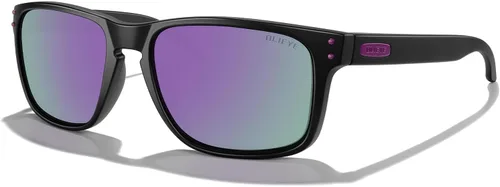 Vista 8 de Gafas de sol polarizadas deportivas para hombre, gafas de sol de marco flexible para pesca deportiva masculina Marco negro/lente negra/metal plateado