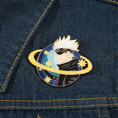 Vista 7 de Anime Enamel Pins - Cartoon Character Figure Cosplay Lapel Pin Metal Brooches Badges Gifts for Fans