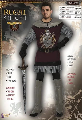 Vista 2 de Forum Novelties Disfraz de caballero Regal (XL)
