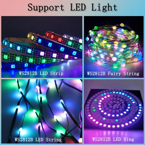 Vista 2 de WS2812B WS2811 Controlador de tira LED SP621E Bluetooth iOS/Andriod App Control Soporte Smart LED Controller Entrada USB para Dream Color LED Light