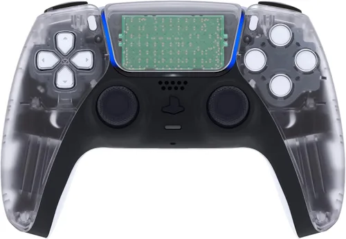 Vista 5 de eXtremeRate Panel táctil transparente transparente y kit de reposición de elevación programable compatible con el controlador ps5 BDM-010 y BDM-020