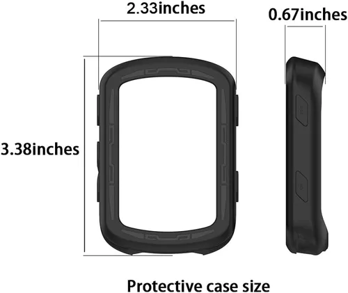 Vista 4 de Protector de pantalla de reloj inteligente compatible con Garmin Edge 840, Solar y Edge 540, funda solar de silicona suave y película protectora