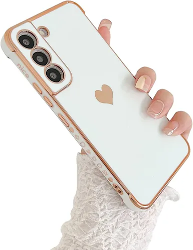 Vista 76 de phylla Funda de teléfono compatible con Samsung Galaxy A12 de 6.5 pulgadas, lindo corazón chapado en oro, elegante funda de lujo para mujer
