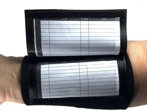 Vista 4 de Paquete de 5 pulseras para entrenador de muñeca (jóvenes o adultos) con ventanas triples, ideal para aparejos, toque, bandera de fútbol