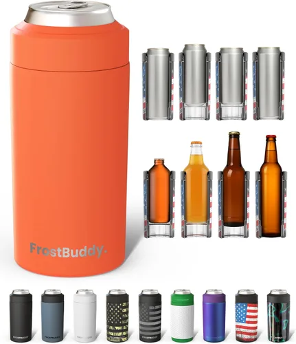 Vista 8 de Frost Buddy - Enfriador universal de latas, aislante de latas de acero Se adapta a latas delgadas de 12 onzas, 16 onzas, niños altos