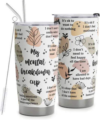 Vista 8 de Afirmaciones Diarias Positivas Para Mujeres - Taza de Viaje de Pensamientos Positivos - Regalos Inspiradores - Regalo para Salud Mental - Taza