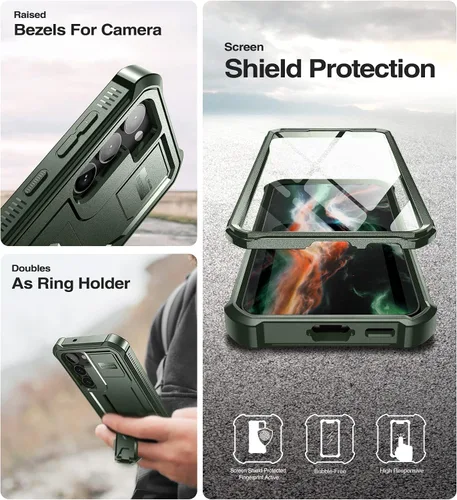 Vista 7 de Dexnor Funda de cuerpo completo para Samsung Galaxy S23 5G/6.1 pulgadas, marco frontal extra, protección de grado militar, protector de pantalla