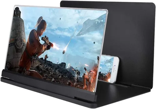 Vista 8 de Lupa de pantalla para teléfono inteligente, amplificador plegable de teléfono móvil de efecto 3D de 14 pulgadas, aumento de 3 a 5 veces, sin