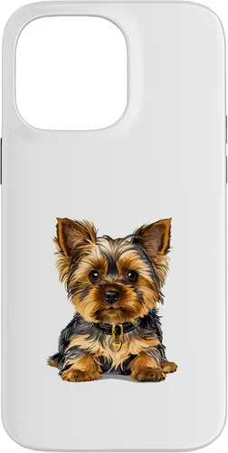 Vista 21 de Adorable Yorkshire Yorkie Terrier Puppy Yorky Funda para iPhone 16