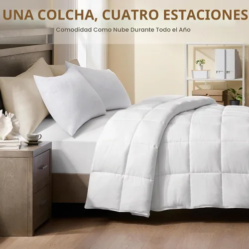 Vista 3 de ACCURATEX Relleno de edredón ligero Queen, carcasa de algodón, relleno