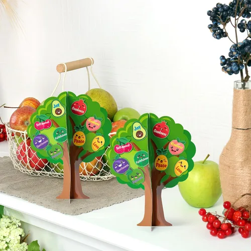 Vista 5 de Aginc Berry Juego de 16 recortes de árboles frutales de la Biblia, haz tu propio árbol de frutas con detalles bíblicos, árbol de frutas cristiano