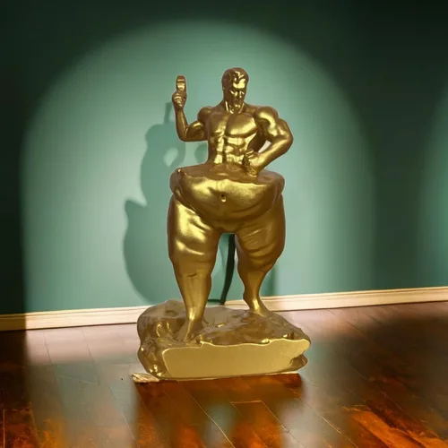 Vista 2 de Autoescultura, toma un martillo para tallarte a ti mismo, estatua de fitness para perder peso, decora tu hogar, oficina o estante