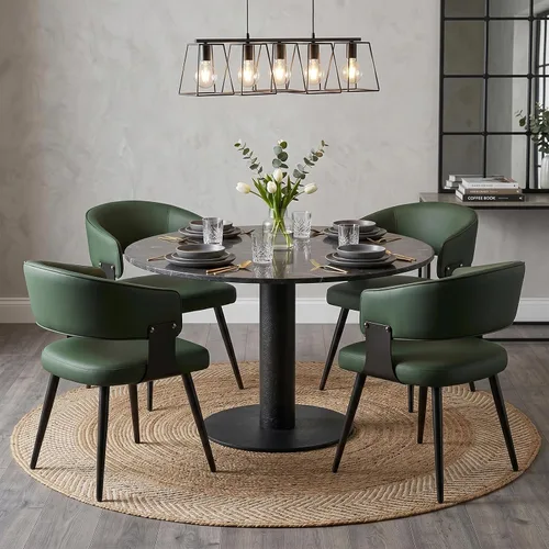 Vista 21 de Juego de 2 sillas de comedor, modernas sillas tapizadas para cocina y comedor con tela tejida transpirable, fáciles de montar y limpiar