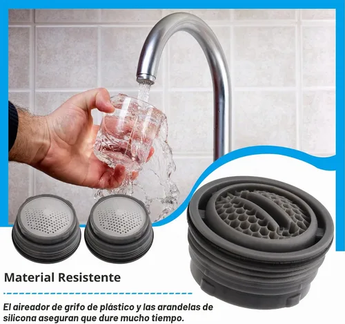 Vista 5 de iFealClear 12 piezas de reemplazo de aireador de llave con 6 piezas de herramientas de extracción de llave de aireador de llave, parte restrictora