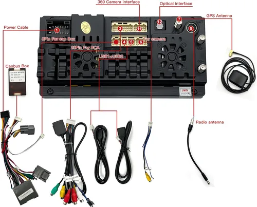 Vista 6 de Radio de coche Carplay de 12.1 pulgadas para Ford F150 Raptor 2009-2012 años, CPU de 8 núcleos, Carplay Android Auto Ready GPS WiFi FM DSP