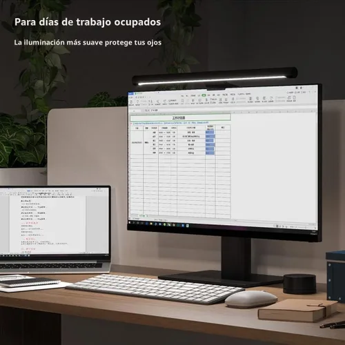 Vista 5 de Barra de luz para monitor de Xiaomi Mi - Fácil instalación, iluminación extra para computadora sin ocupar espacio en el escritorio, con control