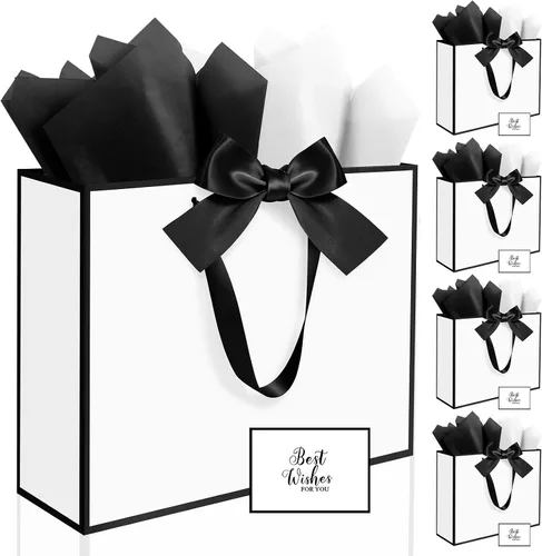 Vista 35 de Ethhqu Bolsas de regalo grandes con asas