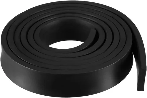 Vista 58 de uxcell Tira de sello de goma rectangular maciza, 0.197 in de ancho, 0.118 in de grosor, 3.3 ft de largo, color negro
