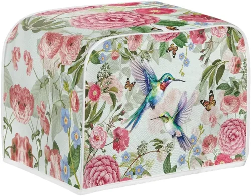 Vista 39 de Dolyues Beach Toaster Cover 2 Slice Universal Size Microwave Oven Dustproof Cover Women Gift Small Bread Cover with Portable Handle