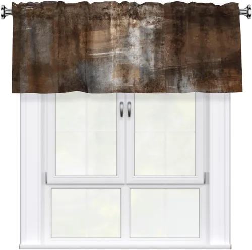 Vista 38 de Cenefa de estrella del oeste de Texas para ventana, rústica, granja, granero, cocina, cenefa de ventana rural vintage con bolsillo para barra
