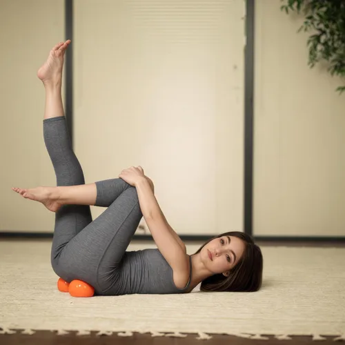 Vista 3 de Yoga Massage Ball Smooth Ball – 4 inches Adjustable Firmness Massage Roller Method Balls for Back, Neck & Floor Therapy – Gentle Deep Muscle Relief