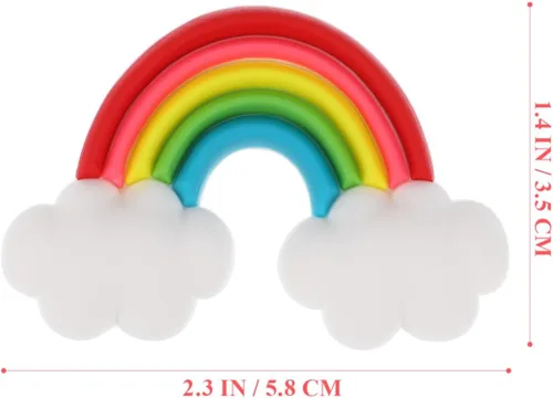 Vista 5 de DOITOOL 5 imanes de arco iris para nevera, arco iris, imanes de nevera, calcomanías magnéticas para refrigerador para nevera, casillero, pizarra