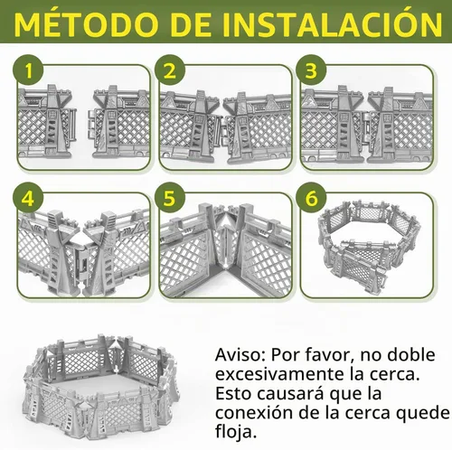 Vista 4 de Oriate Juego de Accesorios de Cercado de Captura de Dinosaurio de 12 Piezas, Juguetes de Cerca de Jaula de Dinosaurio de Plástico para Fanáticos